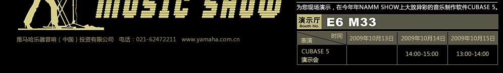 YAMAHA閃亮登場2009 Music China 